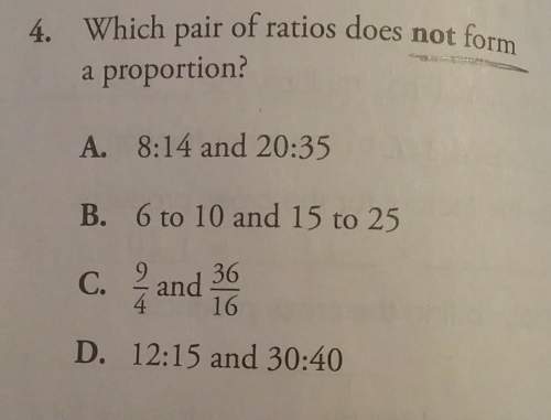 Which pair of ratios does not form a proportion?