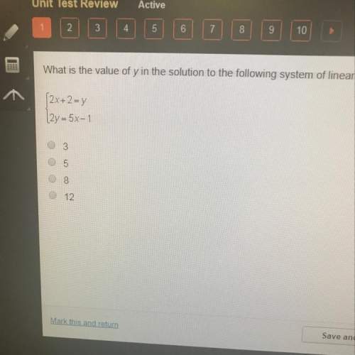 What is the value of y in the following system of linear equations  2x+2=y