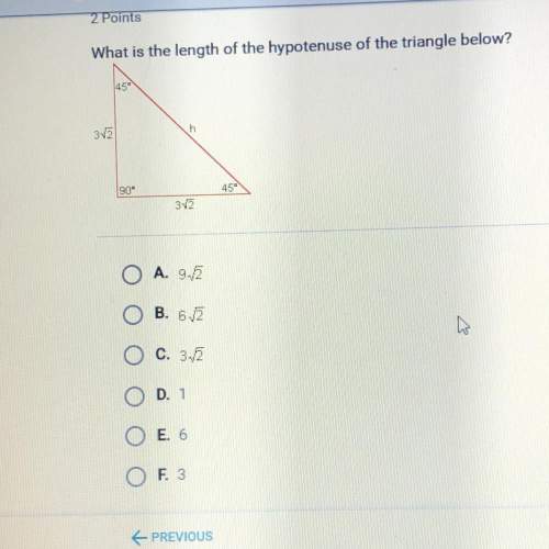 What is the length of the hypotenuse of the triangle below ?