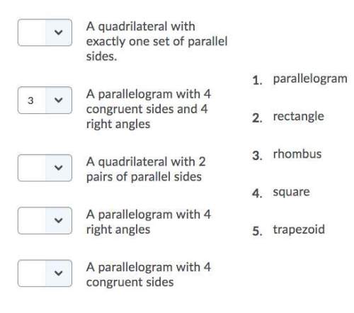 Match the quadrilateral with the best and most complete description.