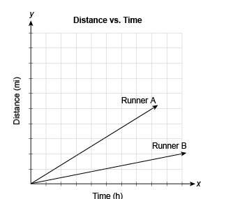 The graph shows the distances traveled by two runners over several hours. which runner i
