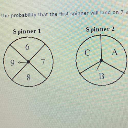what is the probability that the first spinner will land on 7 and the second spinner wi