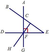 Identify a pair of vertical angles in the figure