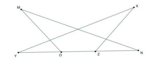 The congruency of /_\ mno and /_\ xyz can be proven using a reflection across the line bisecting oz.