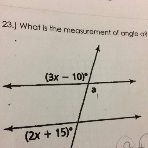What is the measurement of angle a?
