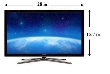 Television sizes are described by the length of their diagonal measure. what would be the listed siz