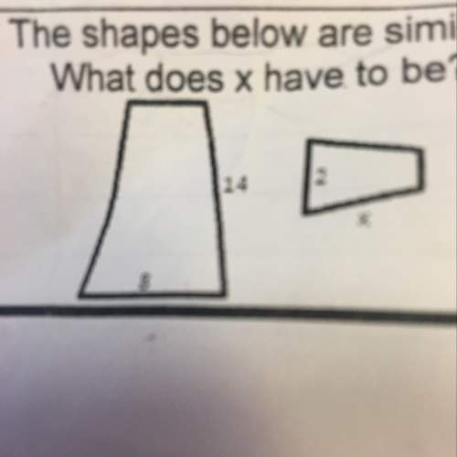 The shapes below are similar what does x have to be
