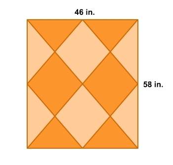 Janet made the rectangular quilt below.  what is the area of the quilt?