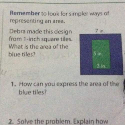 How can i express the area of the blue tiles?