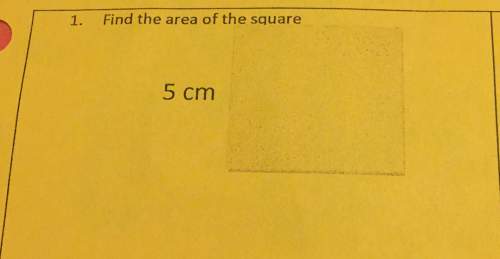 1. find the area of the square5 cm.  (show the work with the formula,substitute,and ! )&lt;