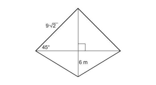 What is the area of the kite?  135 m2 108 m2 90 m2&lt;
