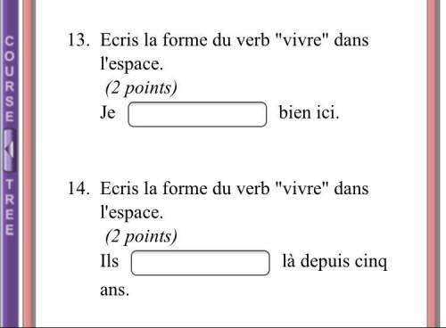 Fill in the blank in french. directions in picture.
