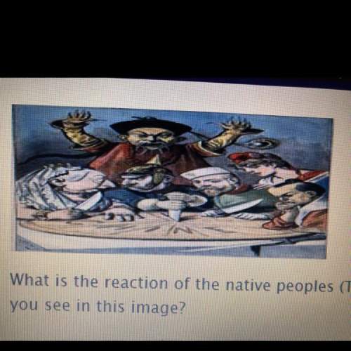what is the reaction of the native peoples (the man standing in the back) that you see in thi