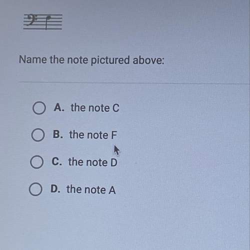 Name the note pictured above:  a.) the note c  b.) the note f  c.) the note d