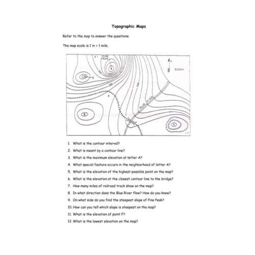 •science  “topographic map” to answer questions