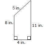 Calculate the area of the trapezoid, which is not drawn to scale. explain how you got your ans