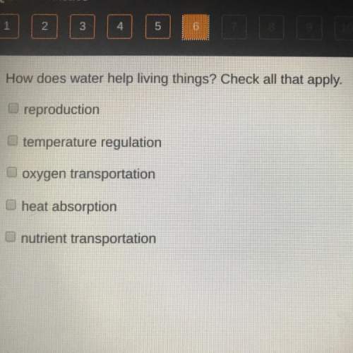 How does water living things? check all that apply