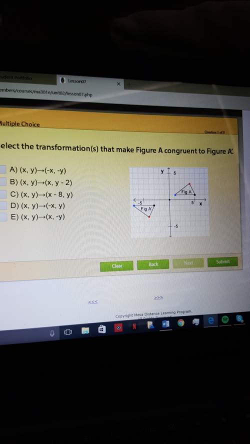 Select the transformation(s) that make figure a congruent to figure a'