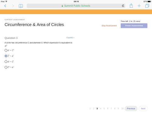 Acircle has circumference c and diameter d. which expression is equivalent to pi?