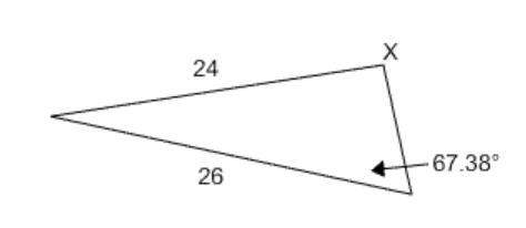 Find the measure of angle x in the triangle below.