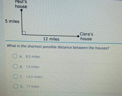 What is the shortest possible distance between the houses?