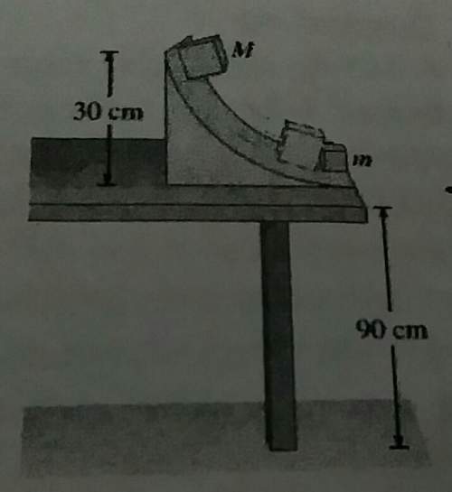 In physics lab, a cube slides down a frictionless incline as shown in the figure below, and elastica