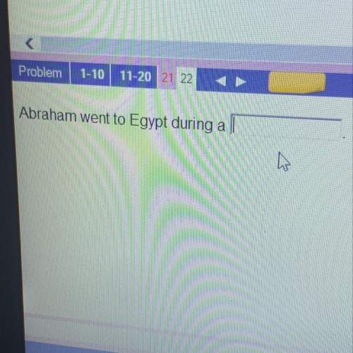 abraham went to egypt during a what