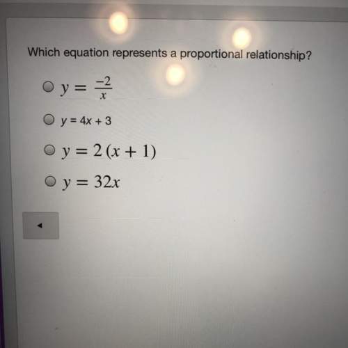 Which equation represents the proportional relationship?  picture above to see the answ