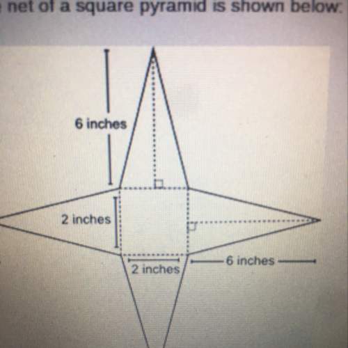 The net of a square pyramid is shown below. what is the surface area of the solid?  a. 10 squ