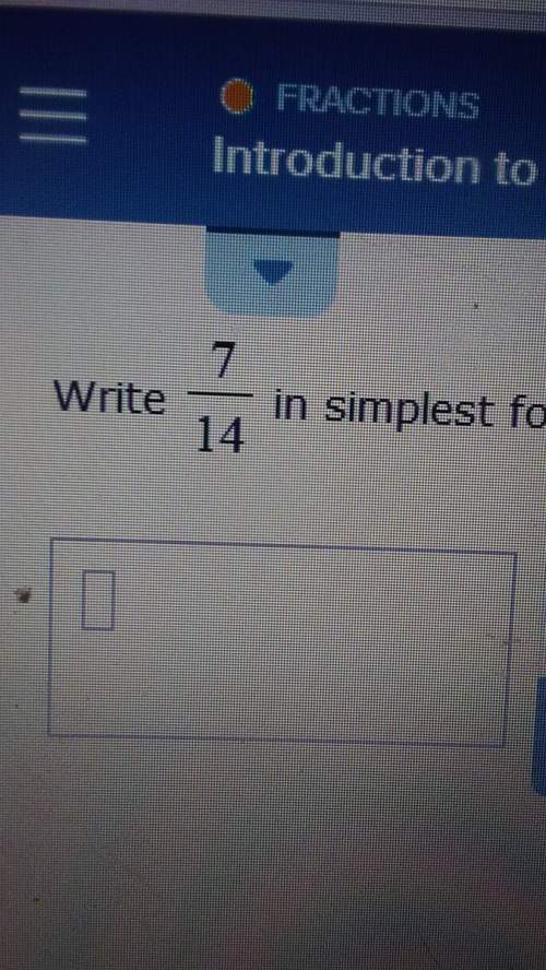 What is the simplest form for 7/14?
