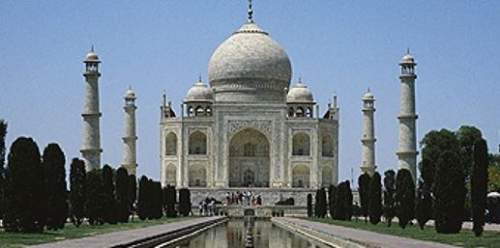 Which statement correctly describes a feature of the taj mahal?  a. its main function