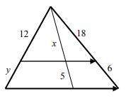 Solve the following problem:  find x, y