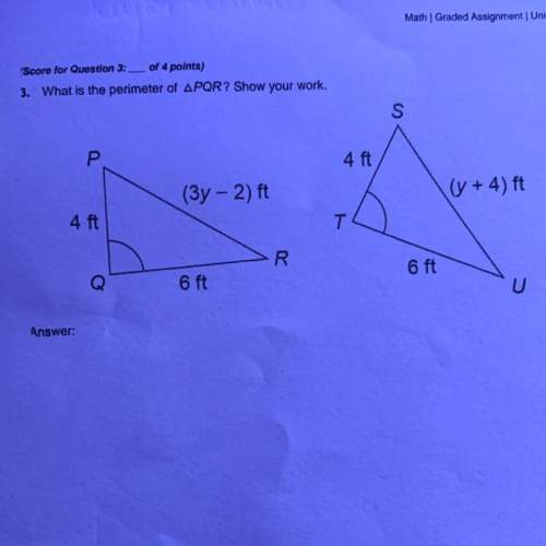 what is the perimeter of triangle pqr? show your work.