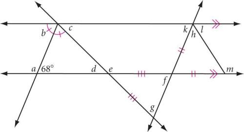 Copy the figure. calculate the measure of each lettered angle. explain how you determined the measur