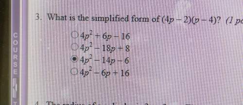 What is the simplified form of (4p-2)(p-4)