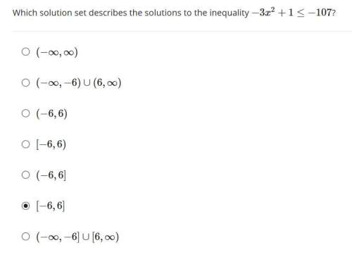 Which solution set describes the solutions to the inequality below?