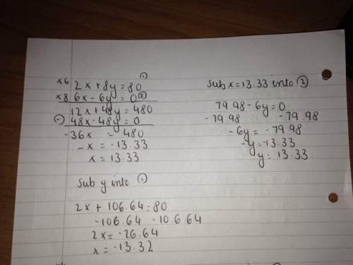 Can someone tell me whether my answer to the question is right? the topic is simultaneous equations