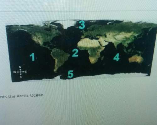 Which number represents the arctic ocean