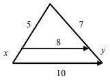 Solve attached problem. find x and y. you!