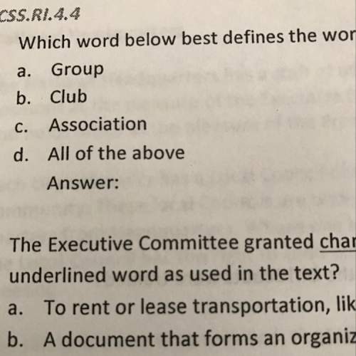 Which word below best defines the word organization