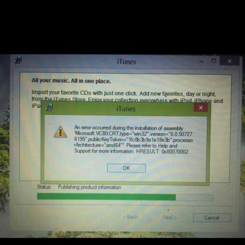 Anyone know how to fix this. this problem happens when i try to install itunes. my laptop is a hp-pa