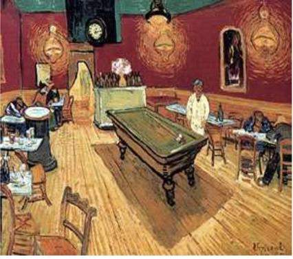 How does the van gogh's painting, night cafe, reflect another culture's influence? be sure to ident