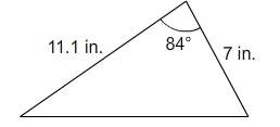 What is the area of this triangle?  enter your answer as a decimal in the box.  round o