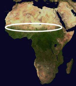 What landform is circled in the map above?  a. the sahara desert b. the sahe