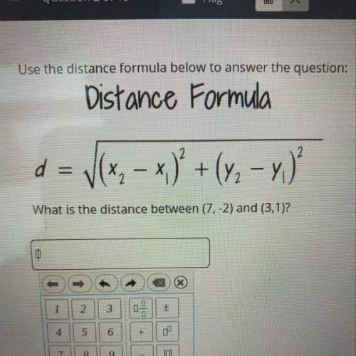 Use the distance formula to answer the question: what is the distance between (7,-2) and (3,1)