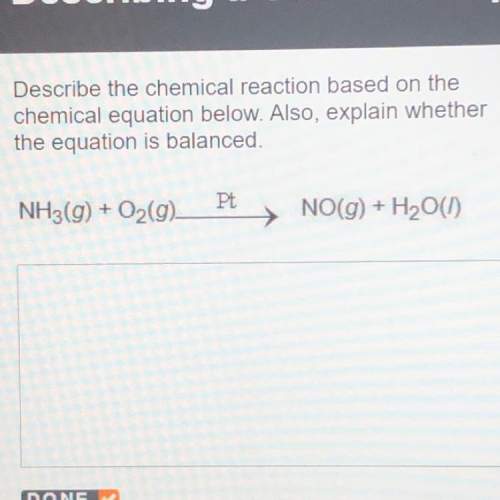Describe the chemical reaction based on the chemical equation