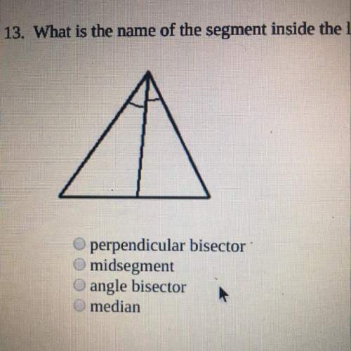 3. what is the name of the segment inside the large triangle?