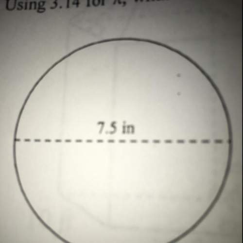 Using 3.14 for pie what is the area of the circle to the nearest tenth of an inch
