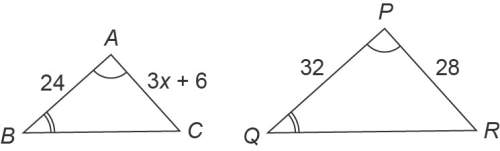 Use the following image to answer the questions. (a) how are the triangles similar? justify y
