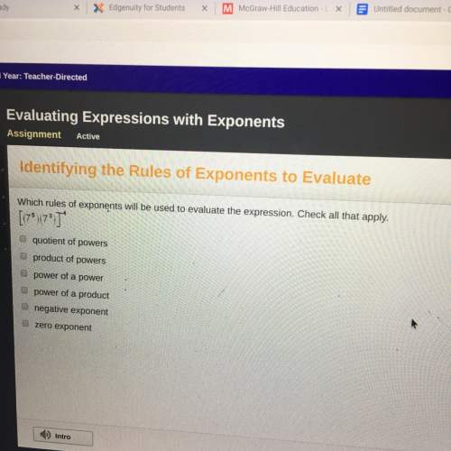 Which rules of exponents will be used to evaluate the expression. check all that apply